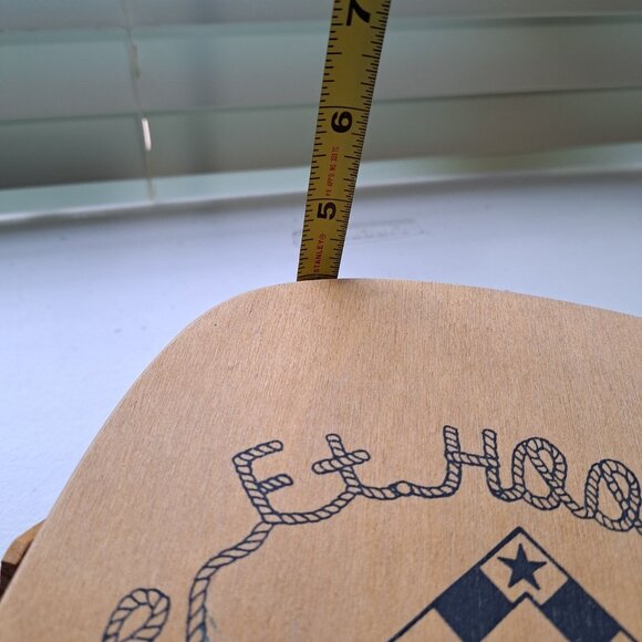 VTG Carnation Basket Wood Texas Military Fort Hood Officer Wives Club Quilt - Picture 6 of 15